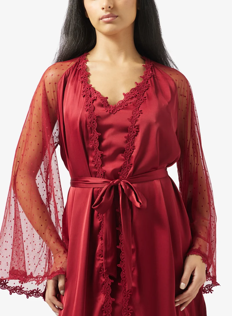 Ella  Night Dress With Sheer Robe for Women | Best Price UAE