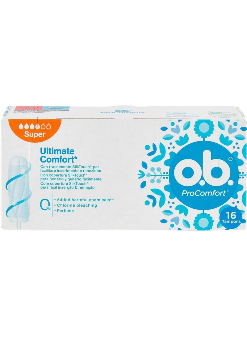 o.b. Ultimate Comfort Super Tampons 16Pcs  - Image 1