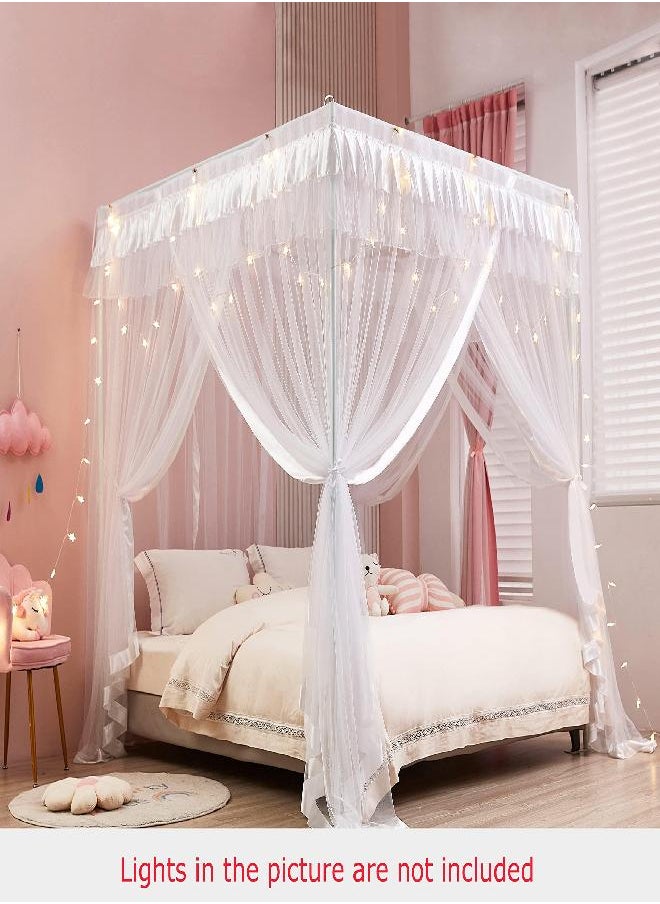 Mengersi Princess 4 Corners Post Bed Curtain Canopy Mosquito Netting (White, Twin) - pzsku/ZB90B0F785BE6E7351126Z/45/_/1693490953/19796b3d-7566-45a7-bc99-7b1e3c1c0e6c