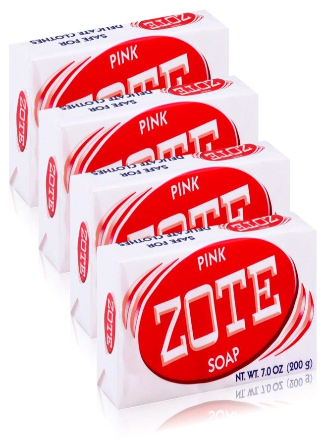 Zote Laundry Soap Bar Pink 4 Bars 7.0 Ounce Each - Image 1