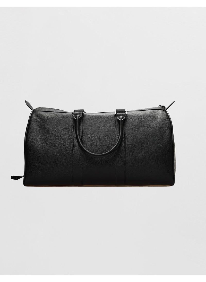 Cabani Leather Black Travel Bag  - Image 3