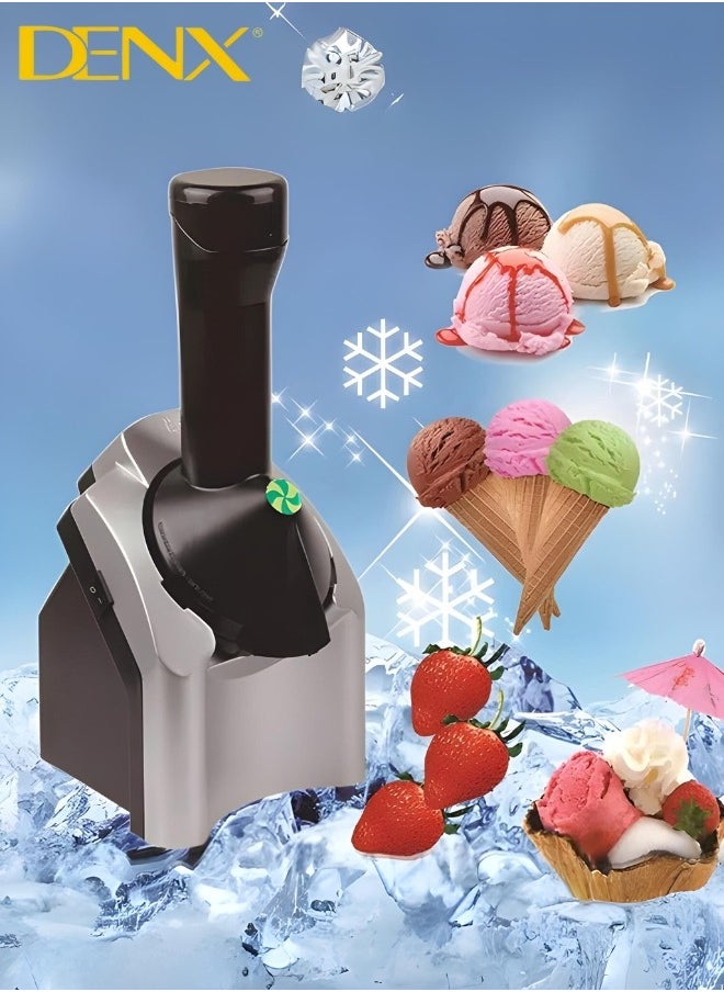 Denx - DENX Frozen Fruit Ice Cream Maker, DIY Healthy Soft Serve Sherbet, Smoothie, Frozen Yogurt, BPA Free, No Additives and Artificial Colors, Dessert Machine for Home and Kids - Image 1