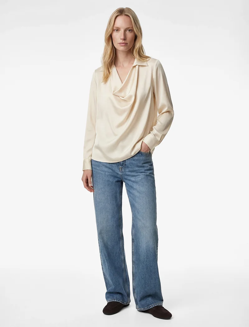كوتون Satin Blouse