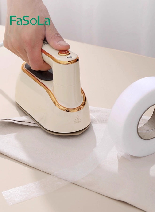 Fasola 2 rolls of 2CM*64M double-sided iron-on garment adhesive tape - no need to sew, washable, invisible fit, used for repairing trouser legs, curtains, clothing, etc. - Image 4