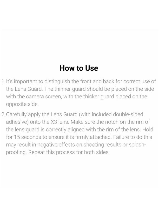 Insta360 insta360 X3 Plastic Sticky Lens Guards  - Image 3