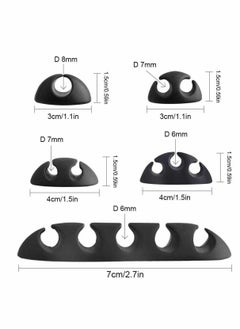 Y&D 20 Pack Multipurpose Cable Clips Holders Self Adhesive Cord Desk Management Wire Holder for Organizing Cables Cords and Wires Home Office  - Image 5
