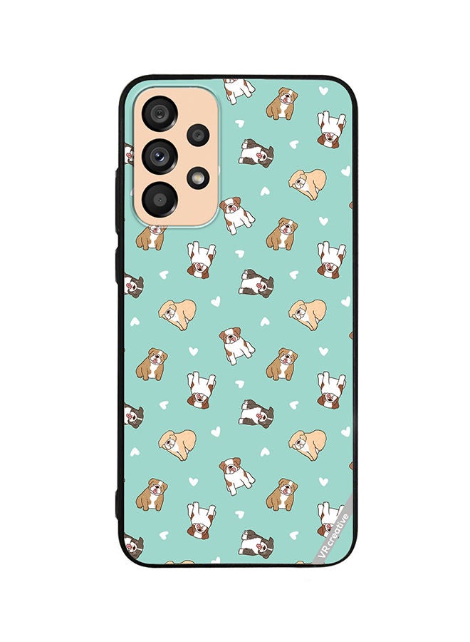VR CREATIVE Protective Case Cover For Samsung Galaxy A33 5G Cartoon Bulldog Dog Design Multicolour - Image 1