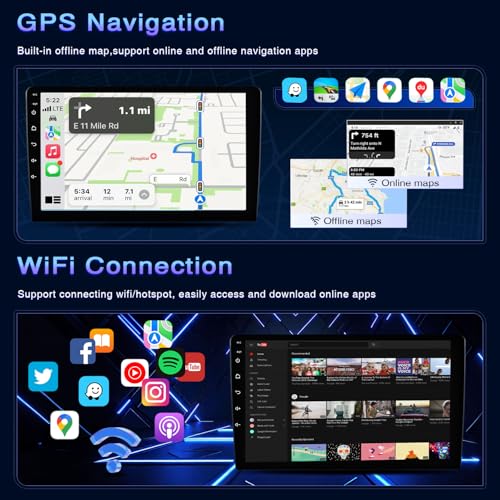 IKASEFU 9" Car Radio for Hyundai Santa Fe IX45 2013 2014 2015 2016 2017 with Wireless Carplay Android Auto [2+32G] Bluetooth Screen with FM GPS RDS Backup Camera - Image 5