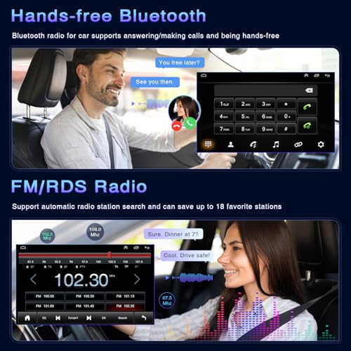 IKASEFU 9" Car Radio for Hyundai Santa Fe IX45 2013 2014 2015 2016 2017 with Wireless Carplay Android Auto [2+32G] Bluetooth Screen with FM GPS RDS Backup Camera - Image 4