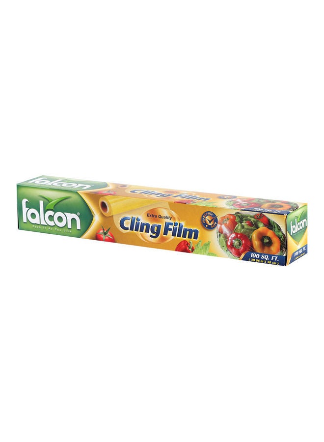 Falcon 1 Roll Food Packing Cling Film Silver 30.96x0.3meter - Image 1