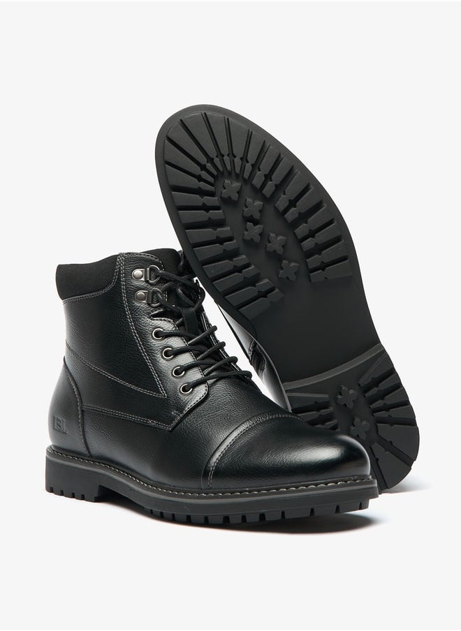 LBL by Shoexpress - Men's Textured Chukka Boots with Zip Closure - Image 1