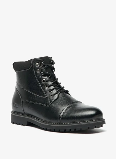 LBL by Shoexpress Men's Textured Chukka Boots with Zip Closure