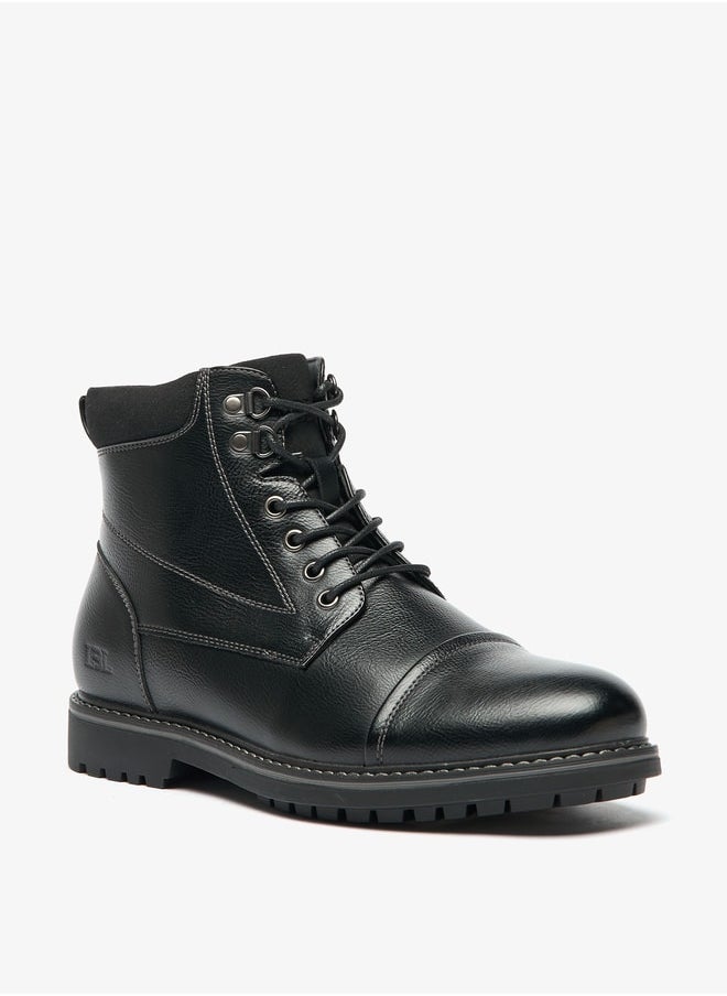 LBL by Shoexpress - Men's Textured Chukka Boots with Zip Closure - Image 1