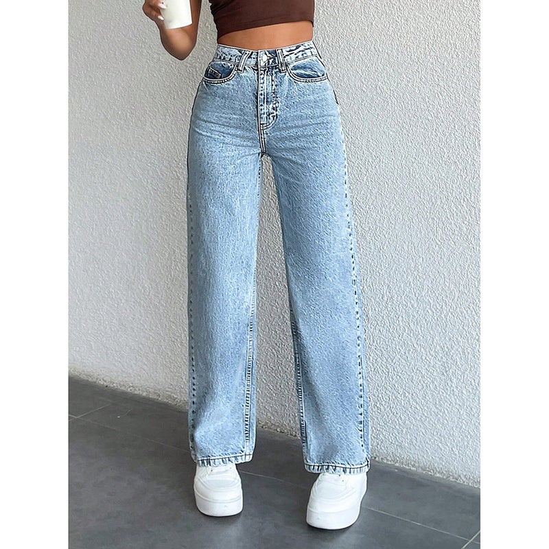 Unisex Classic Denim Jeans Loose Fit Daily Outdoor Wear - Image 4