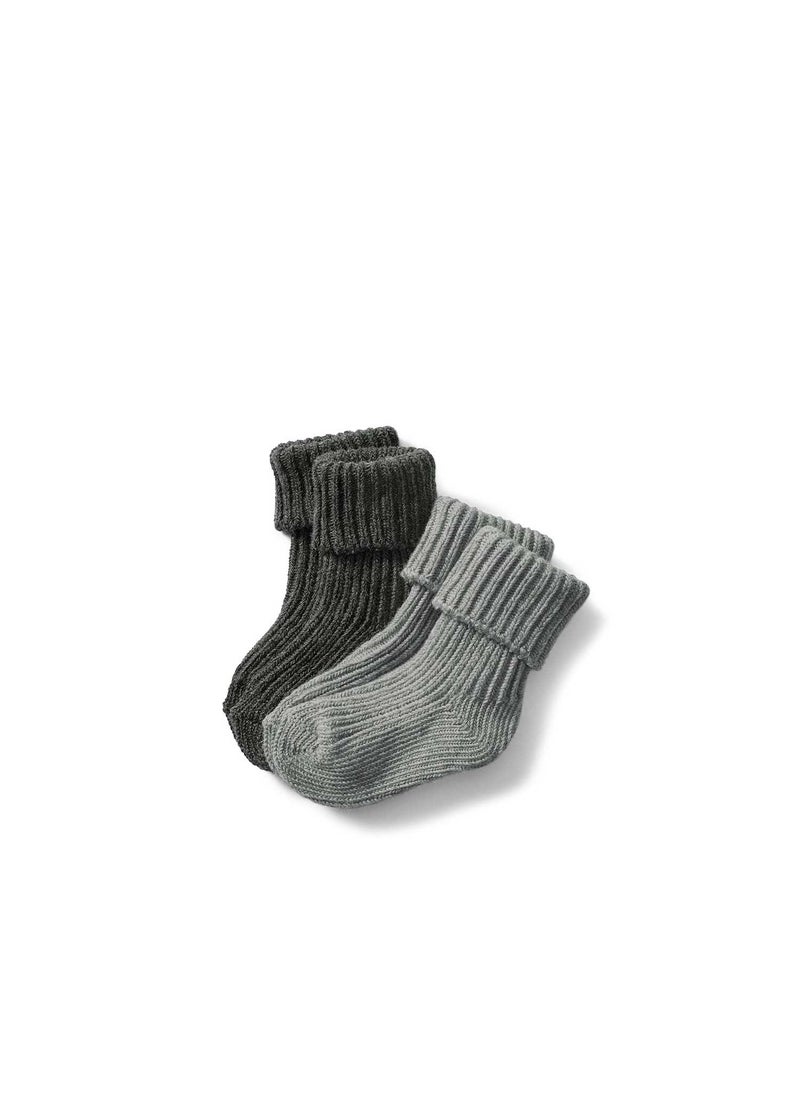 Tchibo - Kids Socks Set of 2, Light Grey and Grey - Image 1