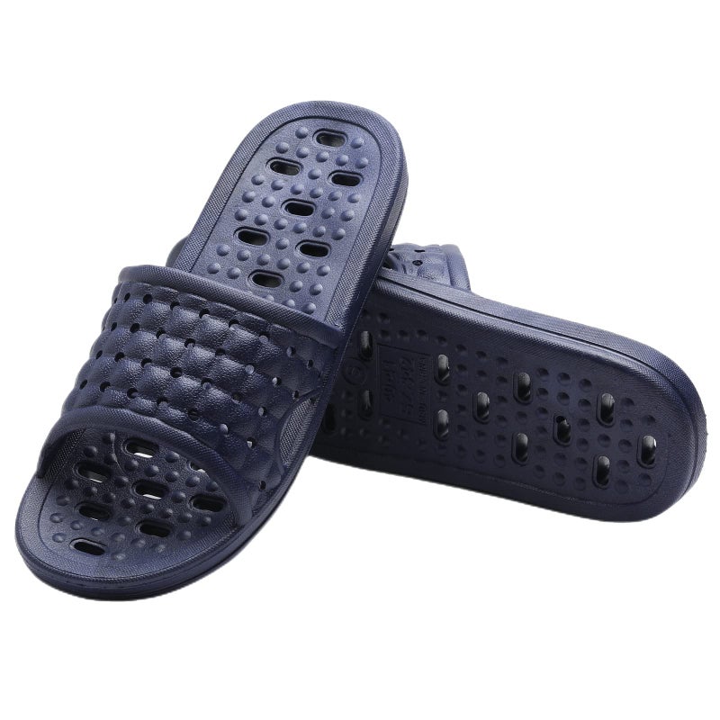 COZYAREA Shower Shoes Quick Dry Non-Slip Bathroom Slippers for Men Women Dorm Home Slides Navy Size 9.5-10 Women/8.5-9 Men - Image 2