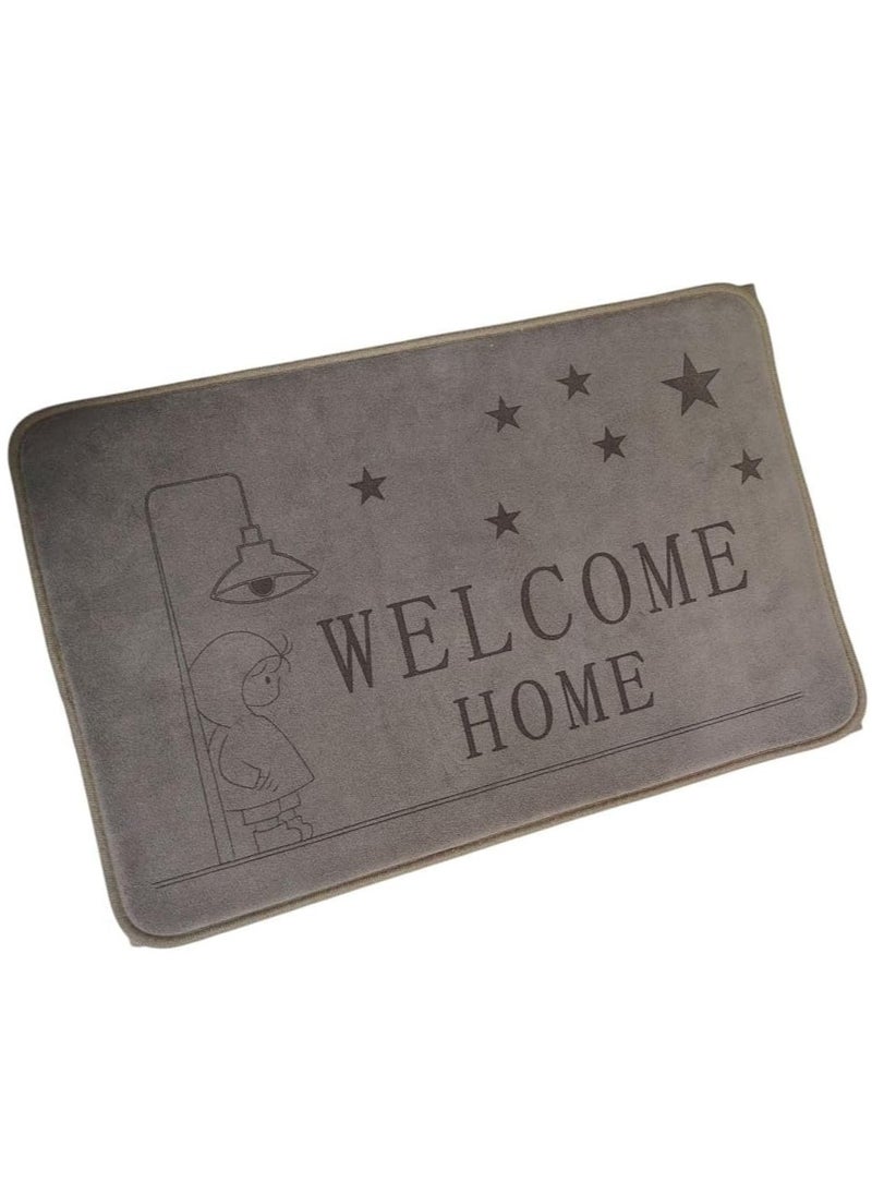 Spaceshoop Bath Mat Plush Non-Slip Soft and Highly Absorbent Bathroom Mat for Bathtub Side Mat size 60 * 40  - Image 1