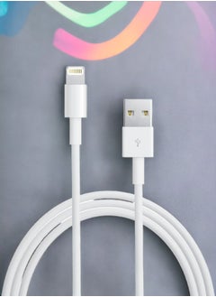 Lightning To USB Cable 1 Meter 8 Pin To USB Data Sync Charger Cable For iPhone White
