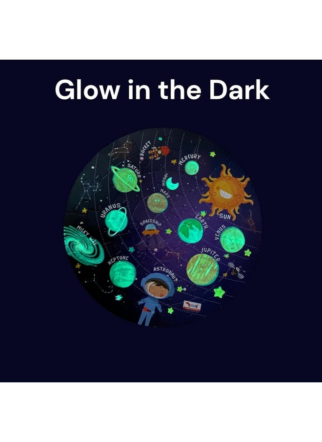 COCOMOCO KIDS - CocoMoco Kids Birthday Return Gifts for Kids Bulk Pack of 5 Pcs - Solar System Puzzle - Glow in The Dark - Educational Toy - Space Theme Birthday Decoration Ages 3-6 6-10 8-12 Years Boys Girls - Image 1