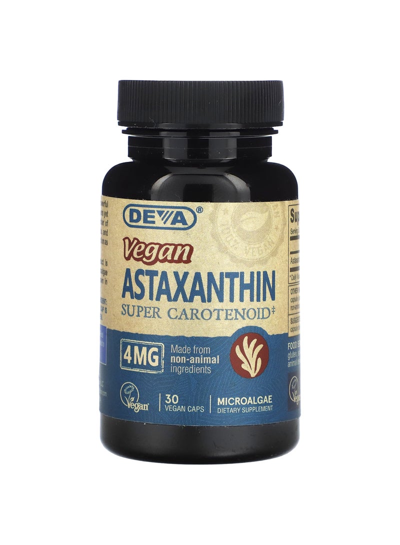 Deva Vegan Astaxanthin, 4 mg, 30 Vegan Caps