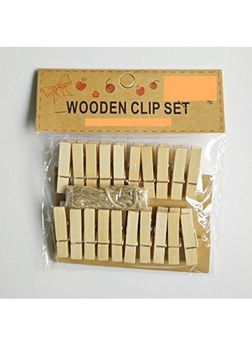 53 Arts 53ARTS Wooden Photo Clip for Home DecorationBed Room Decor 20PCS  - Image 1