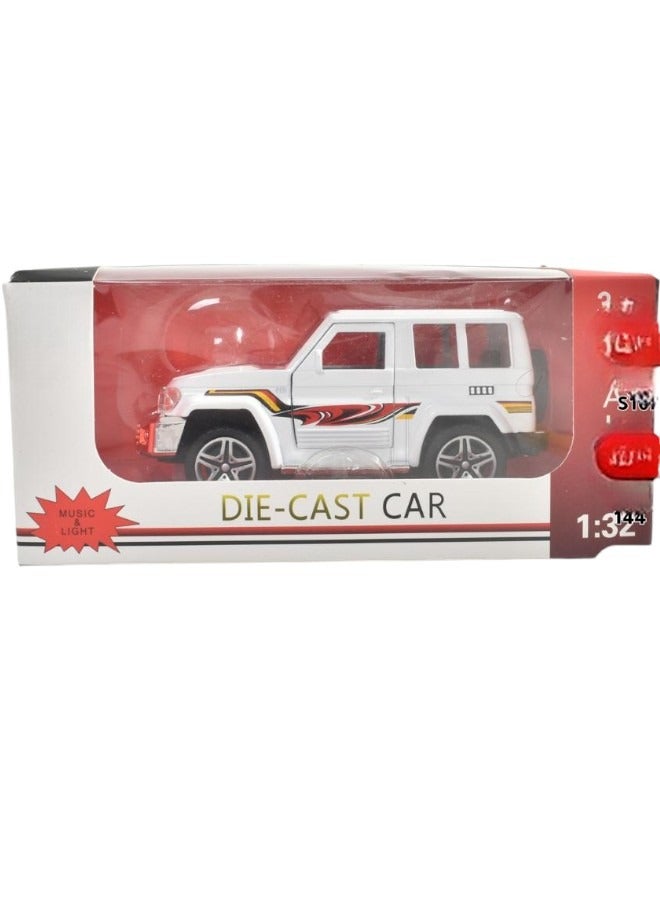 Toy Box Land Cruiser Jeep Pull Back Metal Car For Kids 