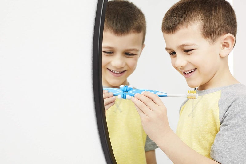 OOAK Kids Toothbrush, Tapered V++Max Bristles, Happy Face 2 Pack - Purple - Image 3