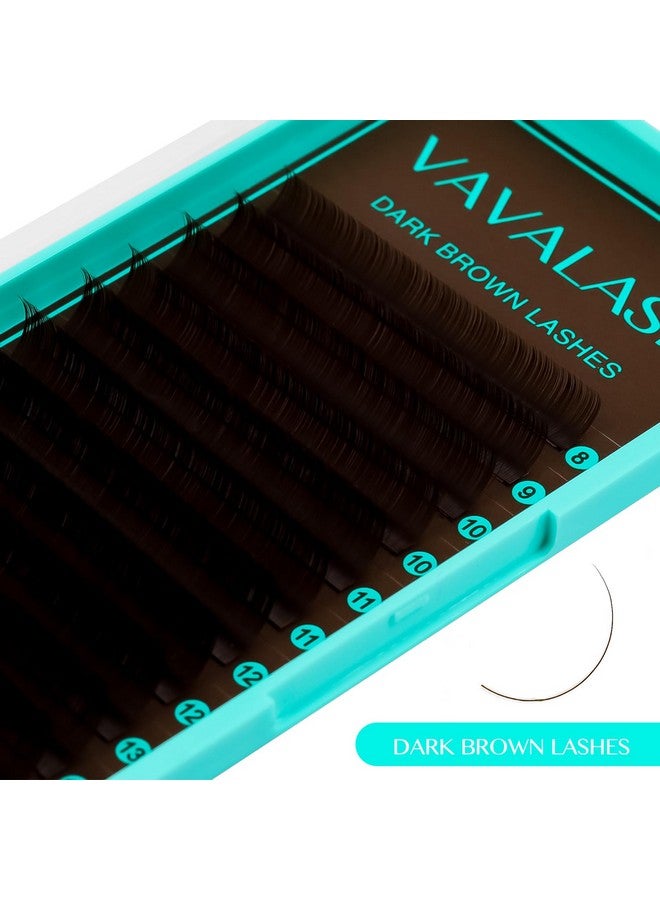 VAVALASH Colored Lash Extensions Dark Brown Eyelash Extensions 0.03 0.05 0.07 0.1 0.15 Volume Lash Extension 8-15mm Mixed Lashes C D Curl Premium color Lashes Extension(Dark Brown-0.03-CC-8-15mm) - Image 2