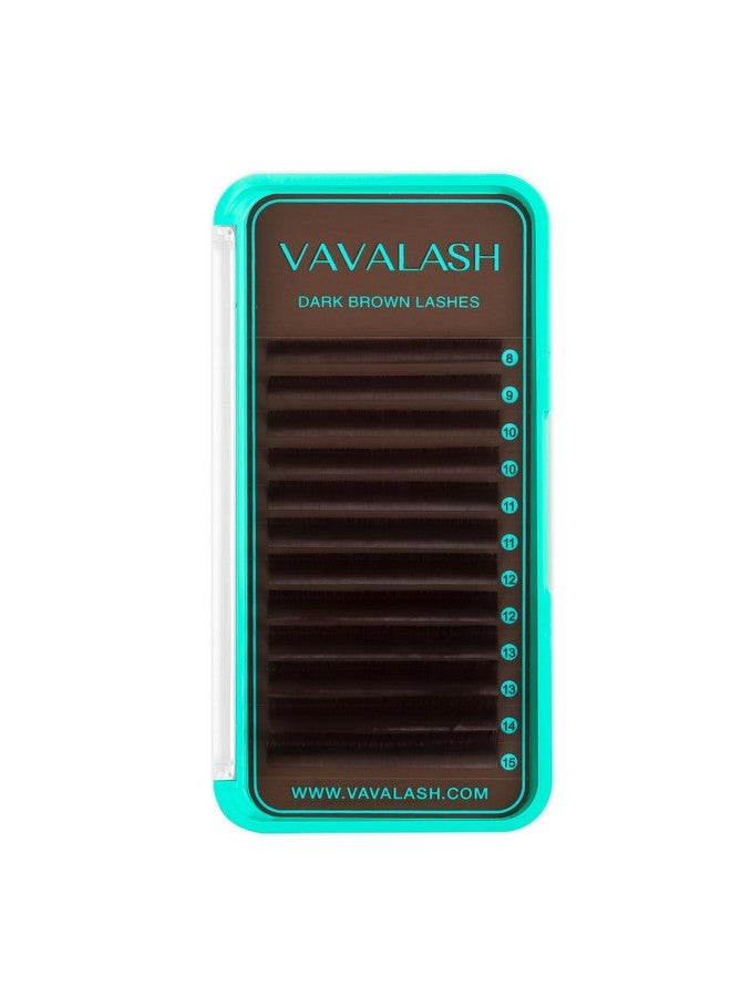VAVALASH Colored Lash Extensions Dark Brown Eyelash Extensions 0.03 0.05 0.07 0.1 0.15 Volume Lash Extension 8-15mm Mixed Lashes C D Curl Premium color Lashes Extension(Dark Brown-0.03-CC-8-15mm) - Image 1