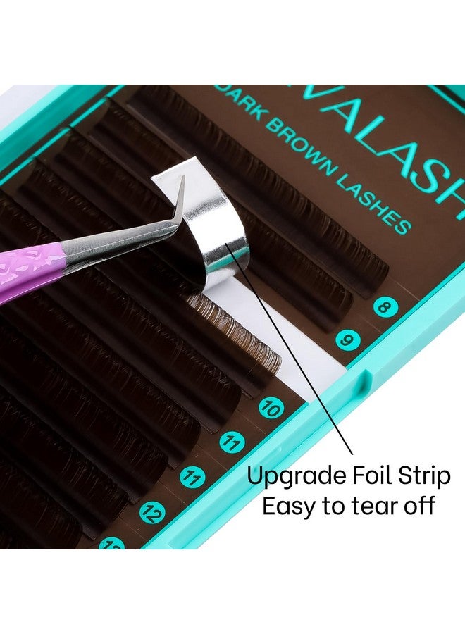 VAVALASH Colored Lash Extensions Dark Brown Eyelash Extensions 0.03 0.05 0.07 0.1 0.15 Volume Lash Extension 8-15mm Mixed Lashes C D Curl Premium color Lashes Extension(Dark Brown-0.03-CC-8-15mm) - Image 3