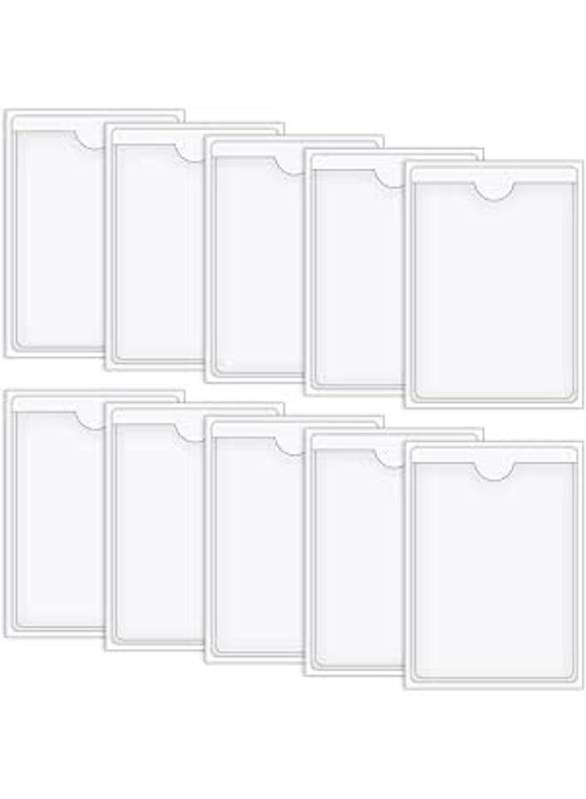 Tanyaz Self Adhesive Pocket, Adhesive Plastic Card Sleeves, Self-Adhesive Business Card Pockets Open Side Business Card Pocket for Organizing and Protecting Your Index Cards - Image 1