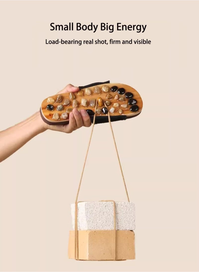 Massage Slippers Foot Massager Shoes Natural Agate Stone Home Indoor Acupressure Foot Reflexology Orthotic Arch Support Sandals Shoes - Image 2