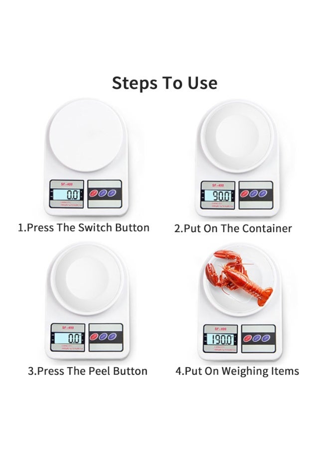 BEYTOR Digital Kitchen Scale – Precision 10kg/0.1g Food Scale with High Accuracy and Backlit LCD Display, - Image 3