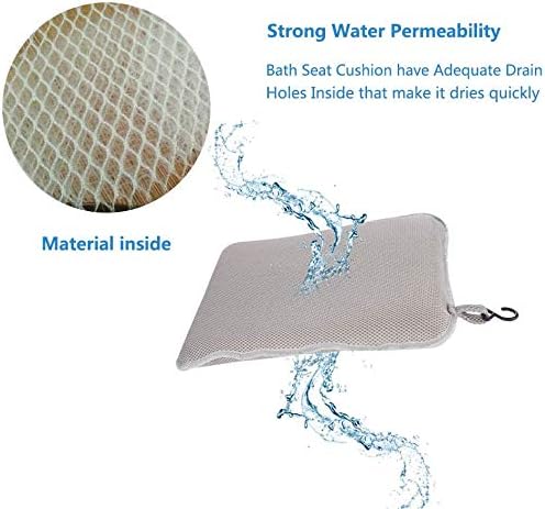 Mybow Shower Bench Seat Bathtub Cushion Shower Chair for Elderly Seniors Bath Cushion Shower Seats Transfer Bench Handicap Tub Benches for Bathtubs Disabled Shower Chairs Pillow Padded Bath Stools Seat Mat - Image 2