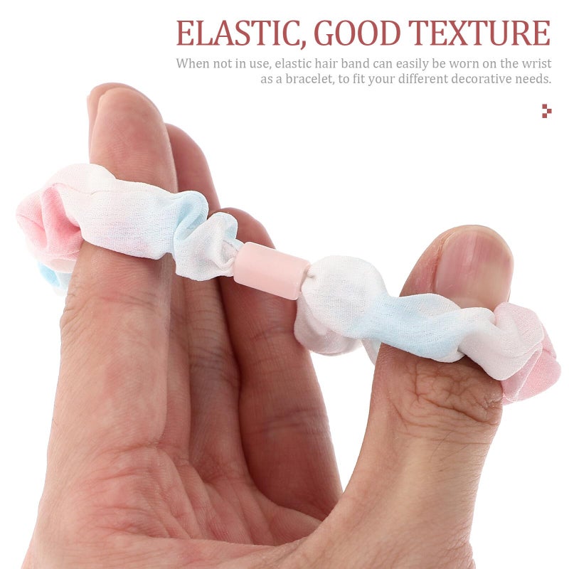 Floral Print Elastic Ponytail Holders Scrunchies Hair Ties 12 Pack For Women Soft Fabric Hair Bands - Image 5