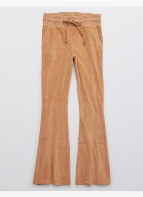 Aerie REAL Obsessed Velour High Waisted Flare Pant