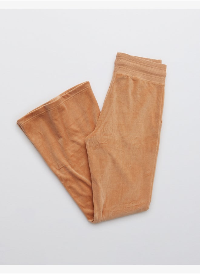 Aerie - Aerie REAL Obsessed Velour High Waisted Flare Pant - Image 1