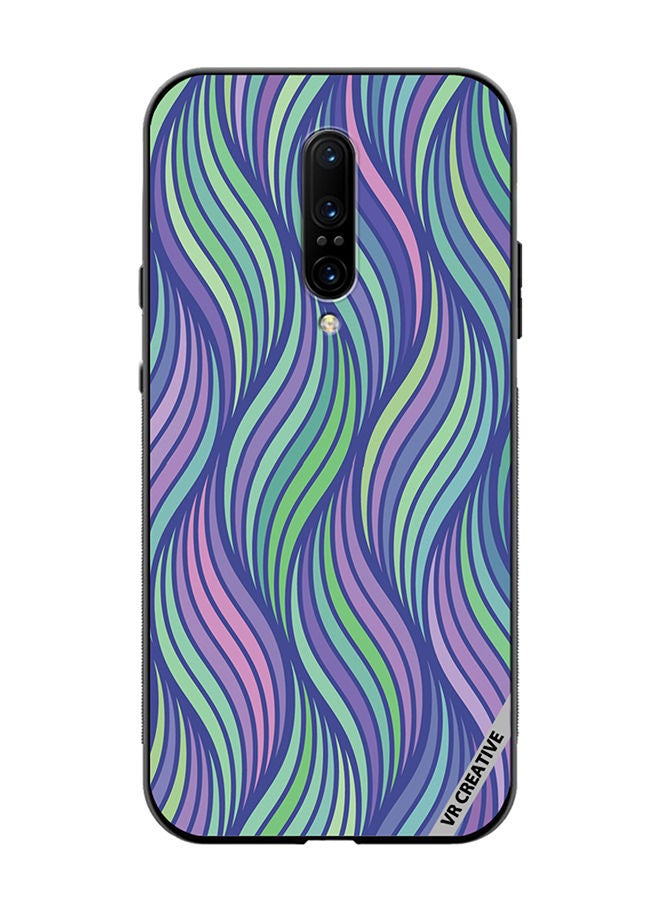 VR CREATIVE Protective Case Cover For OnePlus 7 Pro Strips Design Multicolour - Image 1