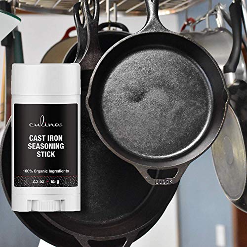 Culina Cast Iron Seasoning Stick | 100% Organic Ingredients | Best for Non-stick Cooking & Restoring | for Cast Iron Cookware, Skillets, Pans & Grills!… - Image 5