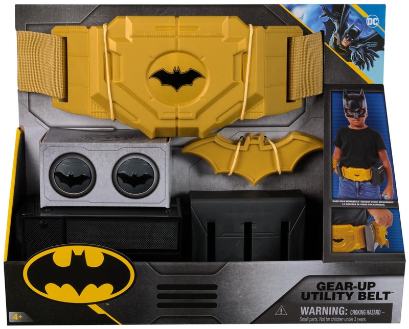 DC Comics Batman, Gear-Up Utility Belt, Batarangs and Smoke Pellets Super Hero Costume Accessories, Kids Roleplay Toys for Boys and Girls Ages 4+ - Image 2