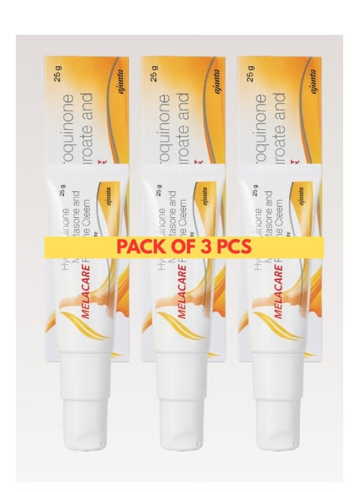 Ajanta Pack Of 3 Melacare Cream For Face Melasma Hyperpigmentation Dark Spots Skin Wrinkles 25g