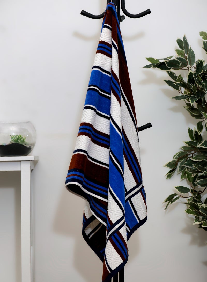 Baltic Linen منشفة بخطوط متعددة الألوان 70x140 سم 100% قطن مصبوغ بالخيوط - فائقة الامتصاص، مضادة للبكتيريا، 500 غرام لكل متر مربع - Image 3