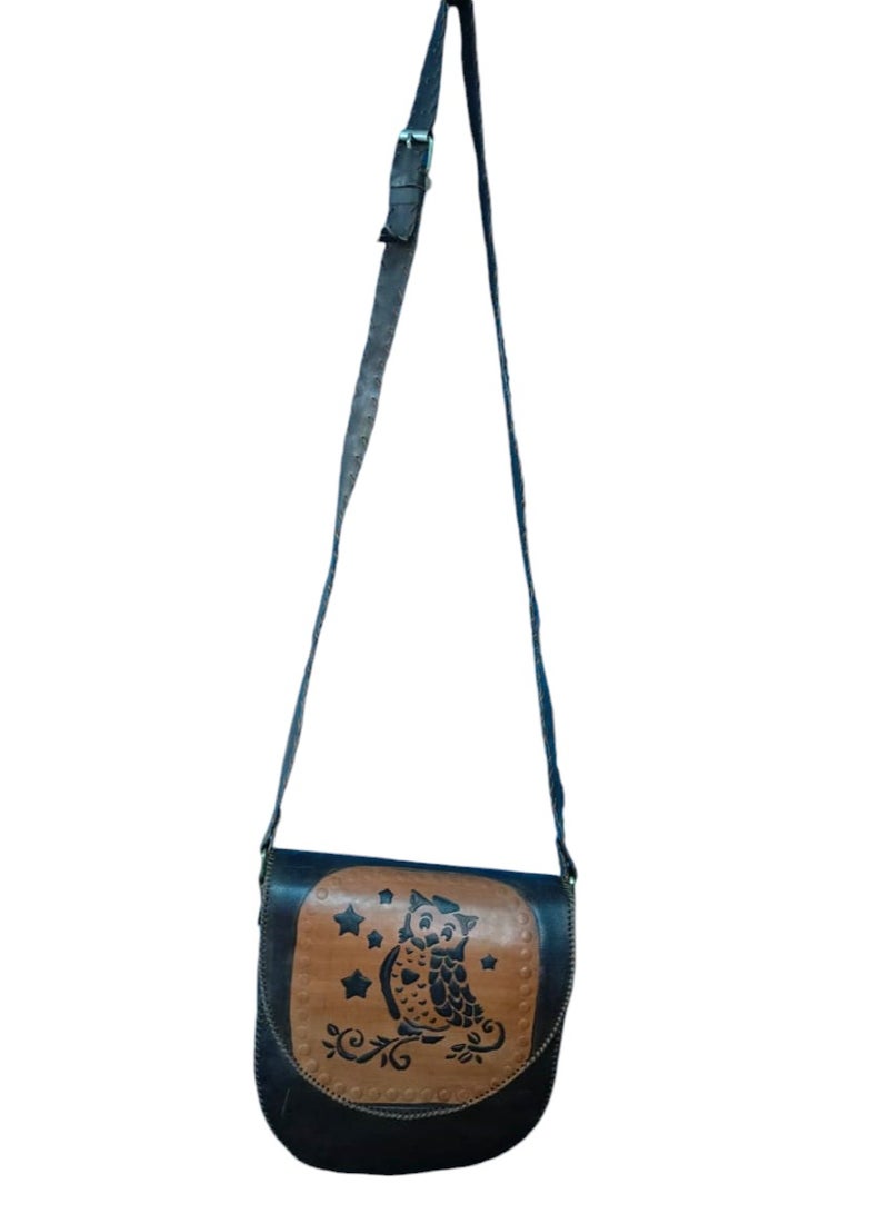Sheer Fashionable Leather Crossbody Bag - Image 2