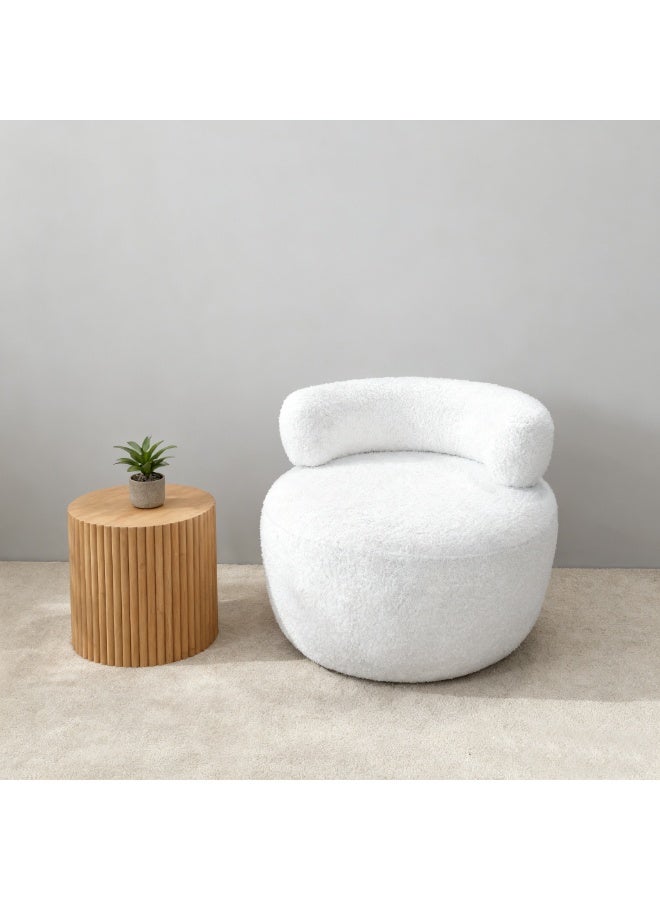 ايب اند فلو كرسي إسفنجي من القماش باللون الأبيض 35x35x27 سم - Image 2