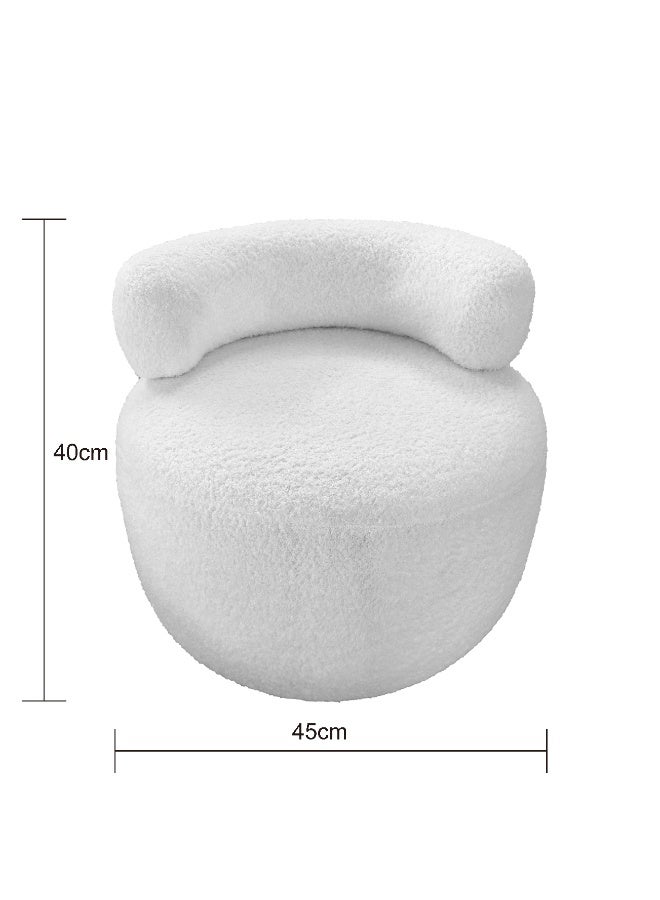 ايب اند فلو كرسي إسفنجي من القماش باللون الأبيض 35x35x27 سم - Image 1