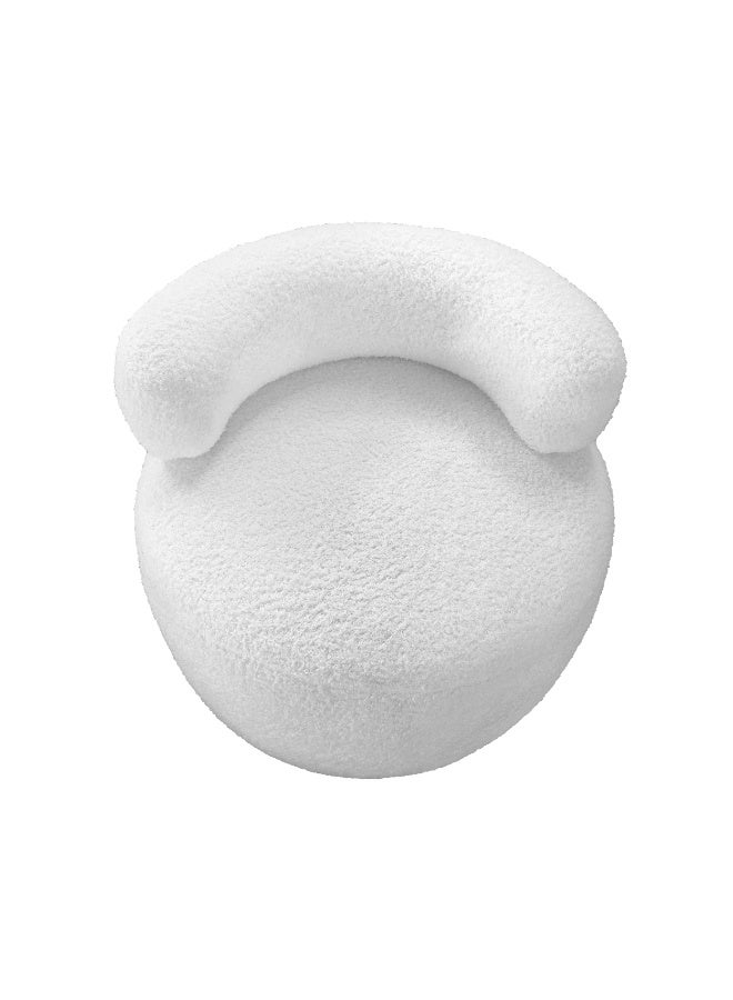 ايب اند فلو كرسي إسفنجي من القماش باللون الأبيض 35x35x27 سم - Image 5