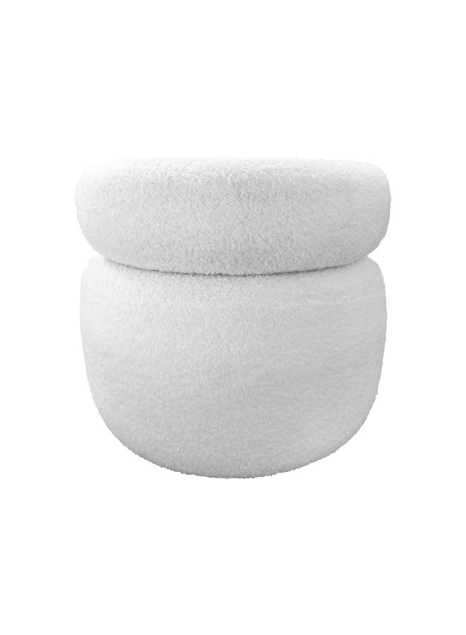 ايب اند فلو كرسي إسفنجي من القماش باللون الأبيض 35x35x27 سم - Image 4