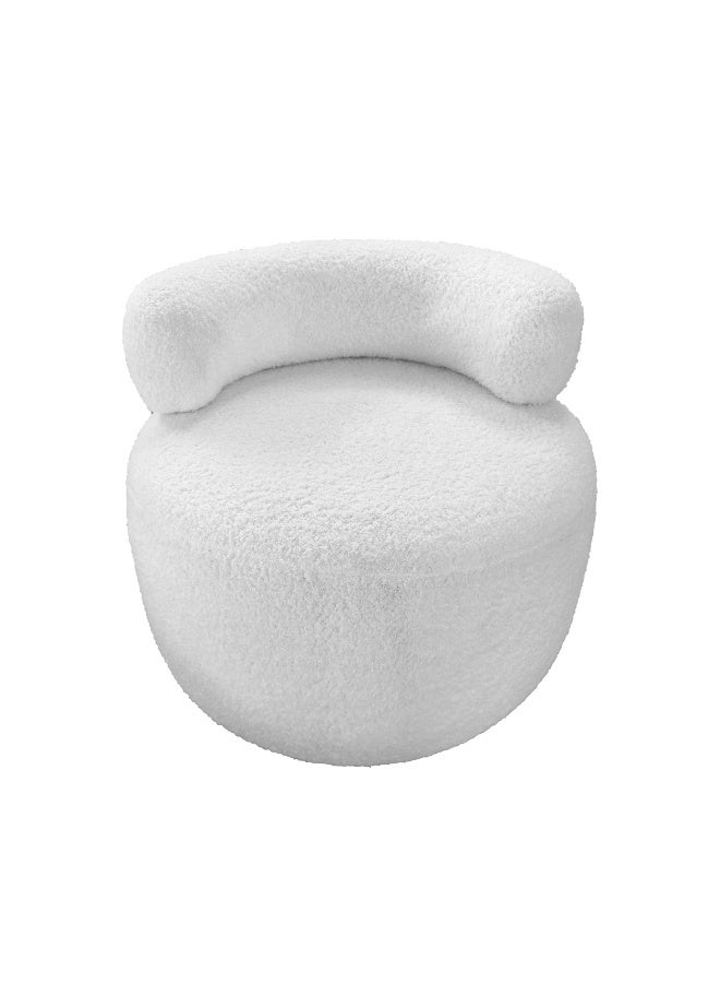 ايب اند فلو كرسي إسفنجي من القماش باللون الأبيض 35x35x27 سم - Image 3