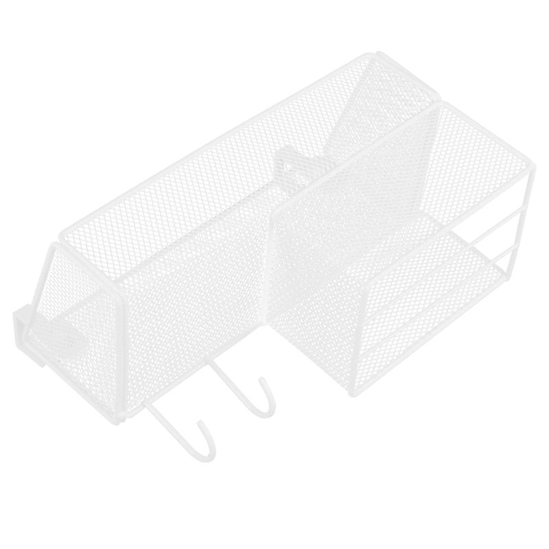 Bedside Shelf - Metal Bedside Shelf Organizer With Tissues Rack For Dorm Room - Bunk Bed & Desk Hanging Basket For College Dormitory Dorm Office Table Storage - Image 1