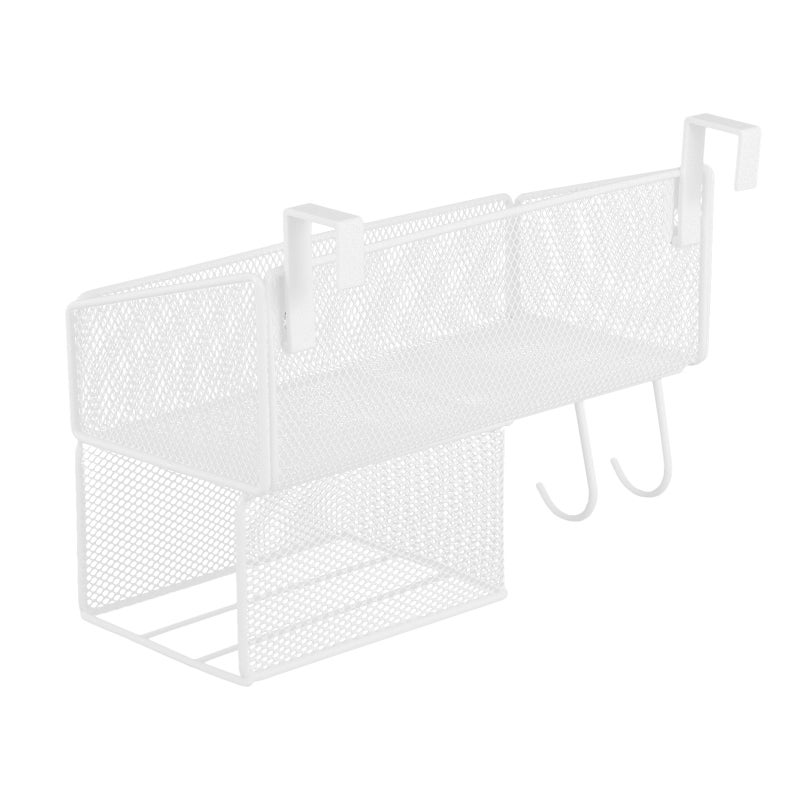 Bedside Shelf - Metal Bedside Shelf Organizer With Tissues Rack For Dorm Room - Bunk Bed & Desk Hanging Basket For College Dormitory Dorm Office Table Storage - Image 3